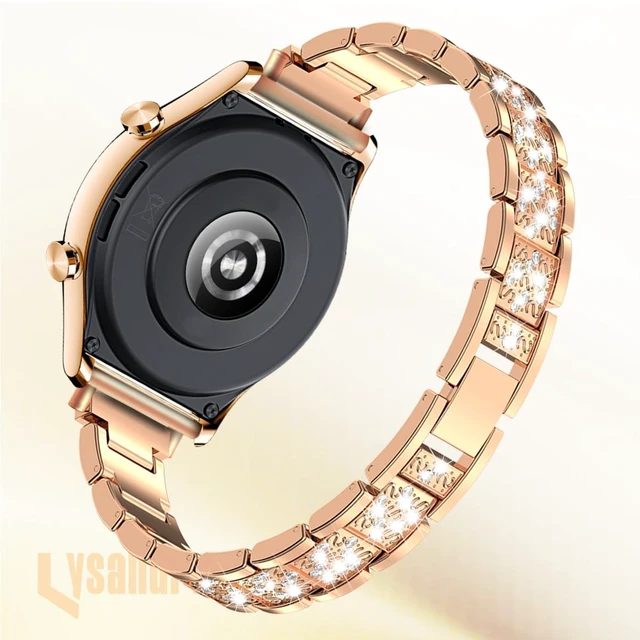 Alt view image 6 of 6 - Bands Compatible with Fitpolo AR-01 Smartwatch Band for Women, Metal Jewelry Sparkly Diamond Thin Replacement Compatible for aeac AR-01 Smartwatch