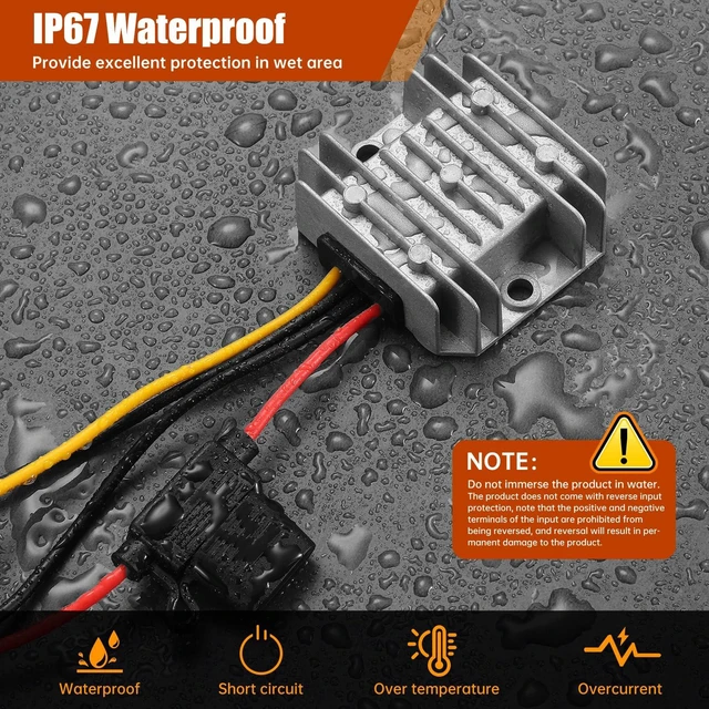 Alt view image 4 of 7 - 10-22V to 24V 3A 72W DC-DC Boost Converter, Waterproof & Shockproof Voltage Step-Up Power Supply, Dustproof for Solar Panel, Truck, RV, Marine, Off-Grid System
