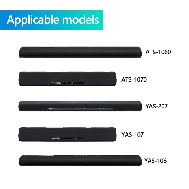 Alt view image 2 of 6 - Soundbar Remote Control Replacement FSR78 ZV28960 for Yamaha Soundbar ATS-1070 YAS-106 YAS-207 YAS-107 YAS-108 YAS-207BL YAS-CU207 Home Audio Speaker Bluetooth (CR2032/CR2025 Battery) No Battery