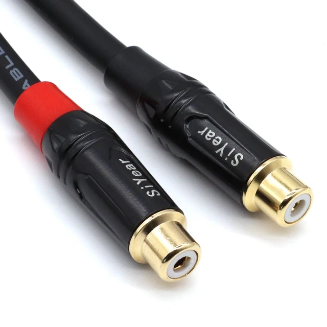 Alt view image 5 of 7 - Dual RCA to 1/4" Cable6.35mm (1/4 inch) Male Stereo to 2RCA Female Y Splitter Adapter Cable5Feet