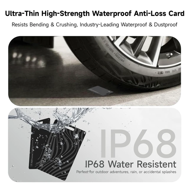 Alt view image 5 of 7 - MergeCard, Works with Apple Find My (iOS) & Google Find Hub (Android), for Wallet & Passport Rechargeable Wireless Charging, IPX68 Waterproof, Thin Tracker Card (1 Pack)