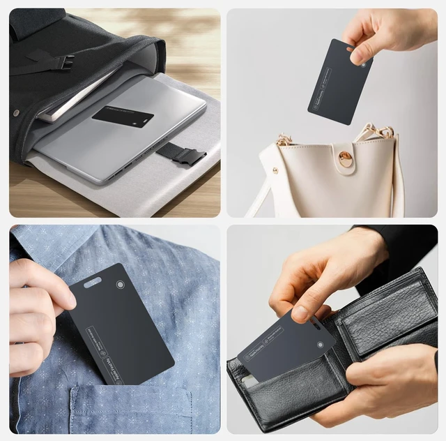 Alt view image 7 of 7 - MergeCard, Works with Apple Find My (iOS) & Google Find Hub (Android), for Wallet & Passport Rechargeable Wireless Charging, IPX68 Waterproof, Thin Tracker Card (1 Pack)