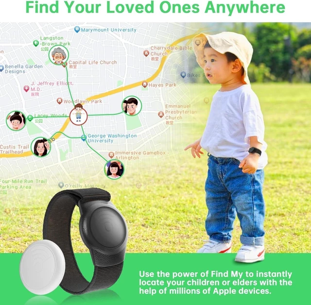 Alt view image 2 of 7 - GPS Tracker for Kids,Real-Time Kids Tracker Works with Apple Find My App (iOS Only, Not for Android) Lightweight GPS Tracker,Hidden Mini GPS Tracking Device,Waterproof, No Monthly Fee. (Black)