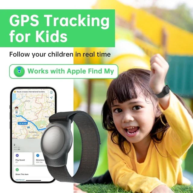 Alt view image 6 of 7 - GPS Tracker for Kids,Real-Time Kids Tracker Works with Apple Find My App (iOS Only, Not for Android) Lightweight GPS Tracker,Hidden Mini GPS Tracking Device,Waterproof, No Monthly Fee. (Black)