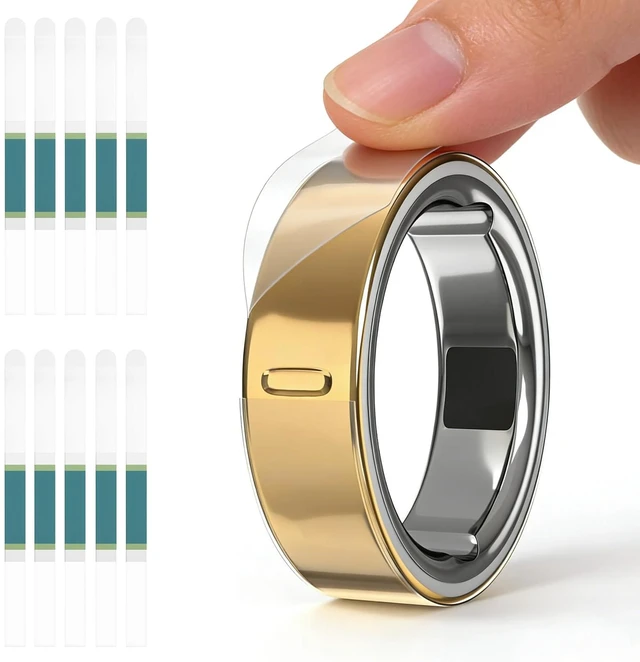 Main image of Ultra-Thin Clear Cover for Oura Ring Gen 4/4 Ceramic/Gen 3, Invisible Anti-Scratch Protective Film, Slim Smart Ring Protector Skin Accessories for Men Women (10Pack, Size 6/7/8)