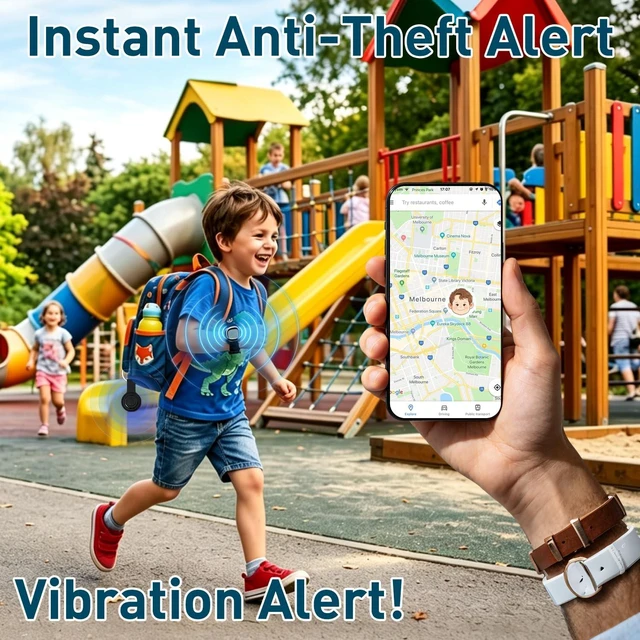 Alt view image 3 of 7 - GPS Tracker for Kids, Real-Time GPS Tracking Device for Kids, Works with iOS Find My & Android Find Hub, No Monthly Fee & No SIM Card, Wearable Wristband and Keychain Design, Lightweight