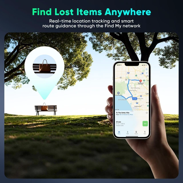 Alt view image 7 of 7 - 4-Pack Tracker Tags Item Finder for Apple Find My, MFi Certified, iOS Only Hooks Included, IP67 Waterproof Bluetooth Item Finders for Keys, Wallets, Luggage and Backpacks; 4-Pack in Black