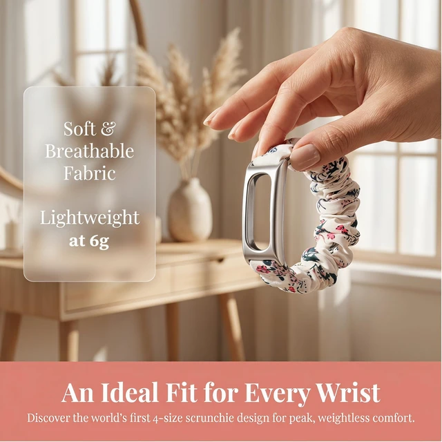 Alt view image 2 of 7 - Scrunchie Band for Google Fitbit Air Women(6g,Like Air) Skin-friendly,Female elegance,Cute,Washable,Easy to put on,Very Ultra-lightweight,Elastic,Sport,Breathable,Sweat-absorbing
