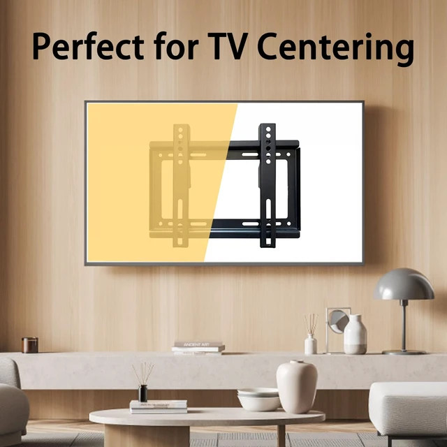 Alt view image 2 of 7 - TV Wall Mount Bracket for 14-42 Inch TV Universal Fit for Flat Panel LED LCD OLED TVs Max VESA 200x200mm Maximum Weight Capacity 55 lbs (14-42 Inch)