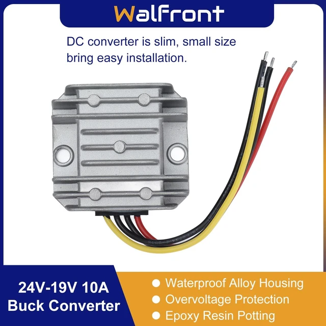 Alt view image 3 of 7 - DC Converter Module DCDC 24V to 19V 10A 190W Voltage Regulator Reducer Transformer Power Supply Adapter IP67 for Auto Car