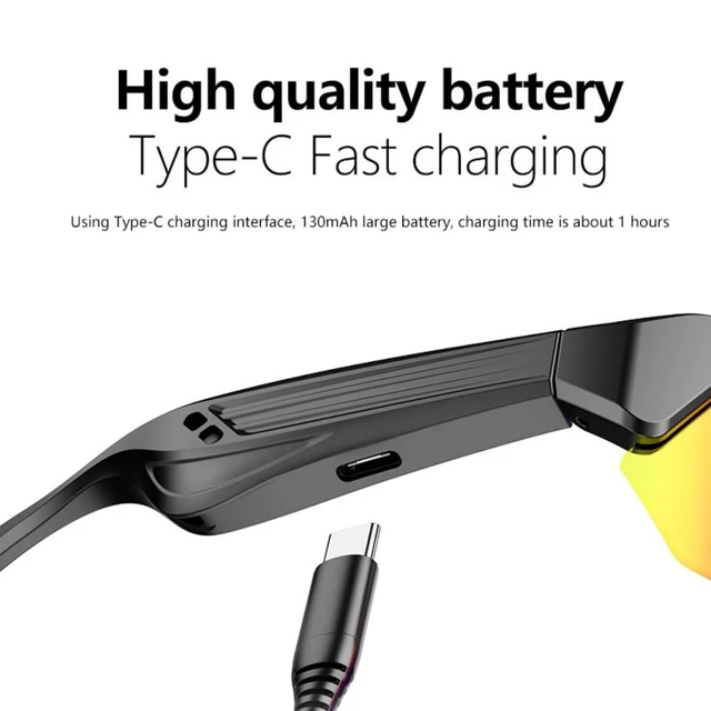 Alt view image 7 of 7 - Smart Glasses UV Protection, Bluetooth Glasses for Men, Smart Sunglasses for Women, Wireless Music & Calls