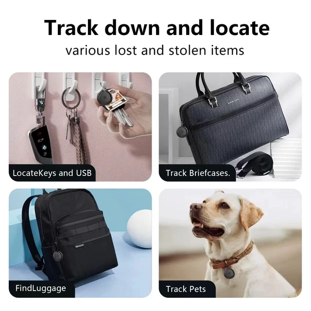 Alt view image 3 of 6 - Android Tracker Tags 4 Pack Work with Android'S Find Hub App (Android Only), IP7 Waterproof Key Finder Item Locator, Bluetooth 5.3, Long Battery Life, Smart Tags for Luggage, Bag, Key Pet etc as Gift