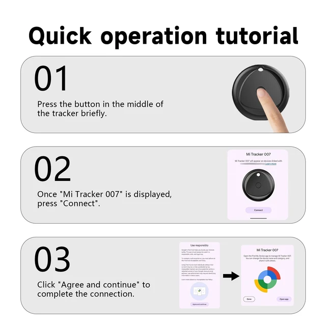 Alt view image 6 of 6 - Android Tracker Tags 4 Pack Work with Android'S Find Hub App (Android Only), IP7 Waterproof Key Finder Item Locator, Bluetooth 5.3, Long Battery Life, Smart Tags for Luggage, Bag, Key Pet etc as Gift