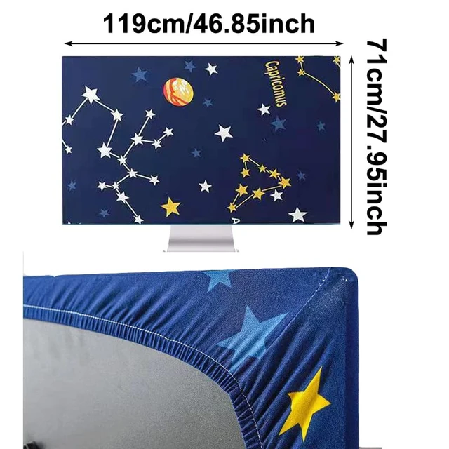 Alt view image 4 of 7 - TV Cover TV Display Protector for LCD LED Dust Cover for Desktop TV Hanging TV Dust-Proof Colorful TV Screen Protectors (Constellation,55inch)