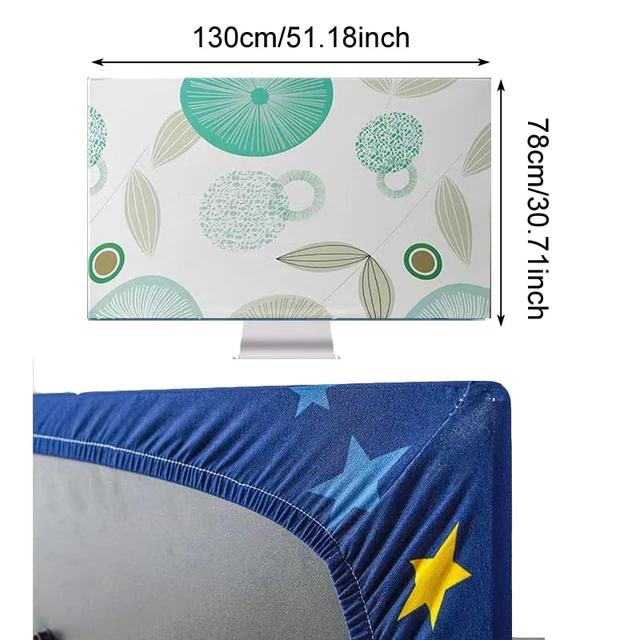 Alt view image 4 of 7 - TV Cover - LCD LED Dust Cover for Desktop & Hanging TVs, Colorful Screen Protectors (Lotus Leaf, 55inch)
