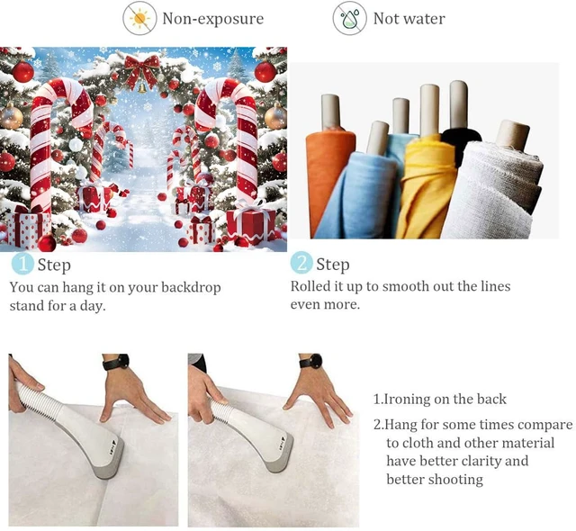 Alt view image 7 of 7 - Christmas Cane Candy Backdrop 10x8FT Winter Snow Scene Merry Christmas Photography Background Winter Holiday New Year Eve Party Decorations Photo Props