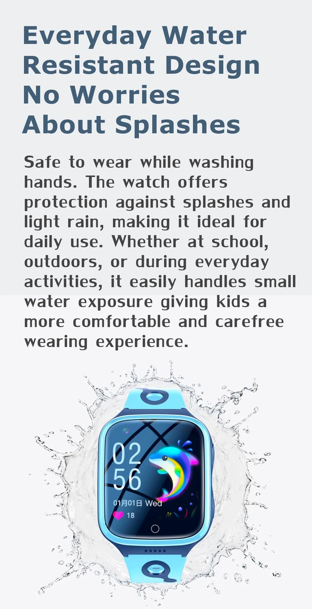 Alt view image 7 of 7 - 4G Kids GPS Smart Watch for Boys Girls GPS, Video Call, SOS Emergency Alarm, Voice Message, Real-Time Tracking Geo-Fence Pedometer