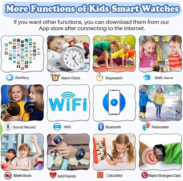 Alt view image 3 of 7 - 4G Kids GPS Smart Watch for Boys Girls GPS, Video Call, SOS Emergency Alarm, Voice Message, Real-Time Tracking Geo-Fence Pedometer