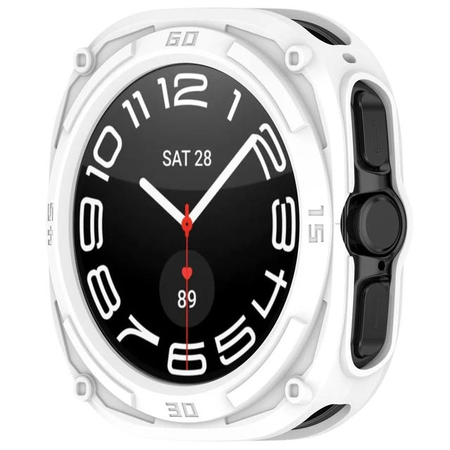 Alt view image 3 of 7 - for Samsung Galaxy Watch Ultra 2/Ultra Case 47mm Accessories, Hard PC Bumper, Face Cover Set Galaxy Watch Ultra 2026/2025/2024 Case Women Men