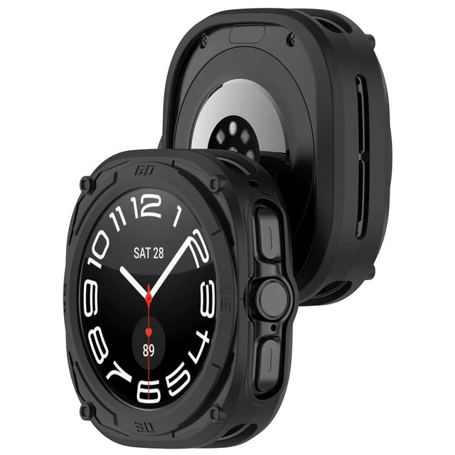 Alt view image 4 of 7 - for Samsung Galaxy Watch Ultra 2/Ultra Case 47mm Accessories, Hard PC Bumper, Face Cover Set Galaxy Watch Ultra 2026/2025/2024 Case Women Men