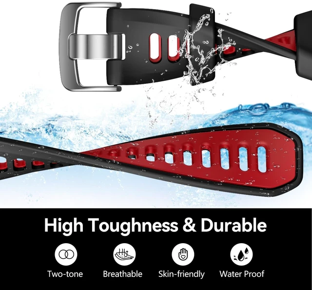 Alt view image 4 of 7 - 20mm Band for Garmin Forerunner 170/70/245/645/570 42MM/Venu 2 Plus Soft Silicone Band Strap Wristband with Quick Fit for Garmin Forerunner 570 42MM/Forerunner 245/Forerunner 645/Active 5