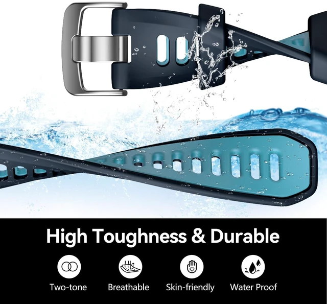 Alt view image 4 of 7 - 20mm Band for Garmin Forerunner 170/70/245/645/570 42MM/Venu 2 Plus Soft Silicone Band Strap Wristband with Quick Fit for Garmin Forerunner 570 42MM/Forerunner 245/Forerunner 645/Active 5