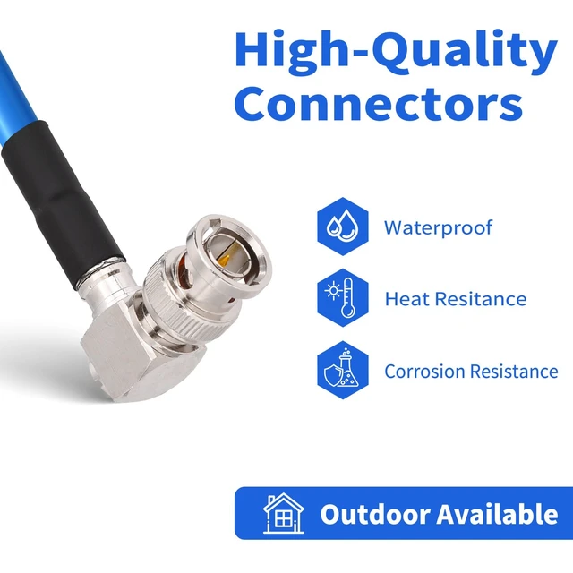 Alt view image 2 of 6 - 6G/12G SDI Cable 3ft Belden 1694a BNC Male Cable for 4K Camera 75 Ohm Right Angle Short Support HD-SDI/3G-SDI/6G-SDI Video Monitor,Precision BNC Jumper