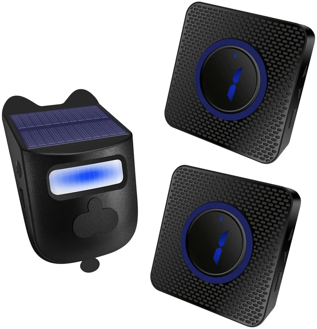 Main image of Wireless Doorbell and Motion Sensor Alarm Long Range Driveway Alert System with Indoor Receiver 120° Detection, IP65 Waterproof, USB-C Charging for Home Business Security Sensor*1+ Receiver*2