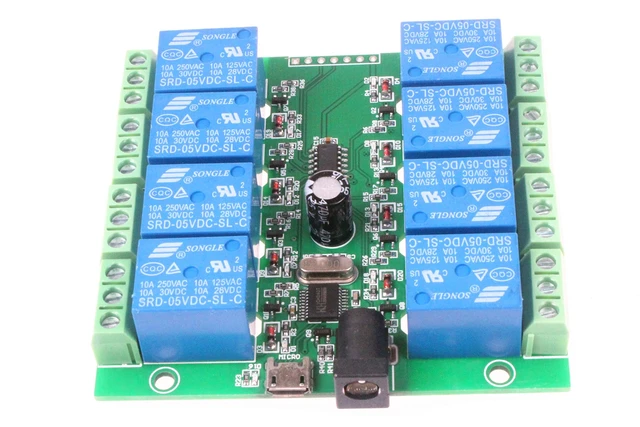 Alt view image 2 of 7 - 8-Channel Micro USB Relay Module USB Smart Control Switch USB Intelligent Control Switch