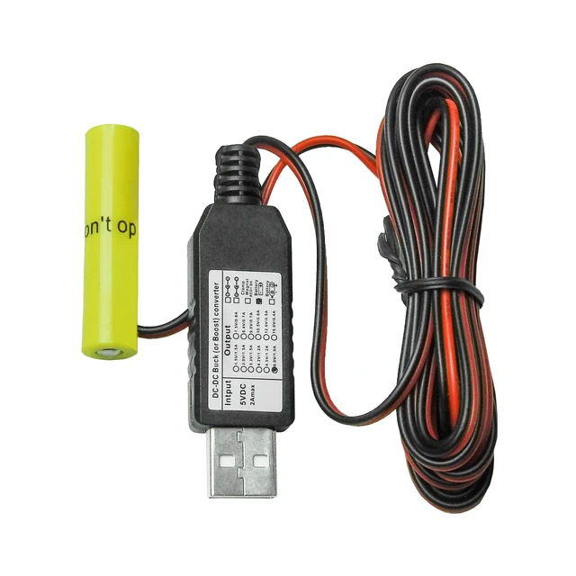 Alt view image 6 of 7 - USB Power Converter DC Buck Boost Battery Eliminator Replace 1 to 4pcs 1.5V 3V 4.5V 6V AA AAA Connect Multi for LED Light,Radio, Keyboard Piano (3-AAA 4.5V)