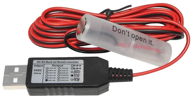 Alt view image 4 of 6 - USB Power Converter DC Buck Boost Battery Eliminator Replace 1 to 4pcs 1.5V 3V 4.5V 6V AA AAA Connect(1-AA 1.5V)