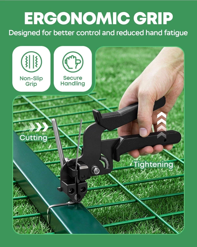 Alt view image 3 of 7 - Cable Tie Gun Kit with 120PCS 11.8 Inch Stainless Steel Zip Ties Heavy Duty Self-Locking Metal Zip Tie Tool for Fence, Chicken Coop, Exhaust Pipe, Outdoor