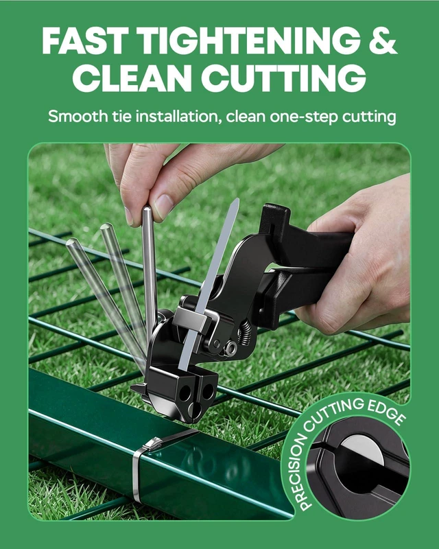 Alt view image 4 of 7 - Cable Tie Gun Kit with 120PCS 11.8 Inch Stainless Steel Zip Ties Heavy Duty Self-Locking Metal Zip Tie Tool for Fence, Chicken Coop, Exhaust Pipe, Outdoor