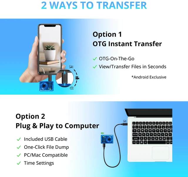 Alt view image 6 of 7 - Y2K Mini Blue Keychain Camera, 1080P HD & 2MP, 32GB Card 5 Filters & Flash, 0.96" Display, OTG Adapter for Android, Mini Wearable Pendant for Travel/Vlog/Night Shots, Ideal Gift