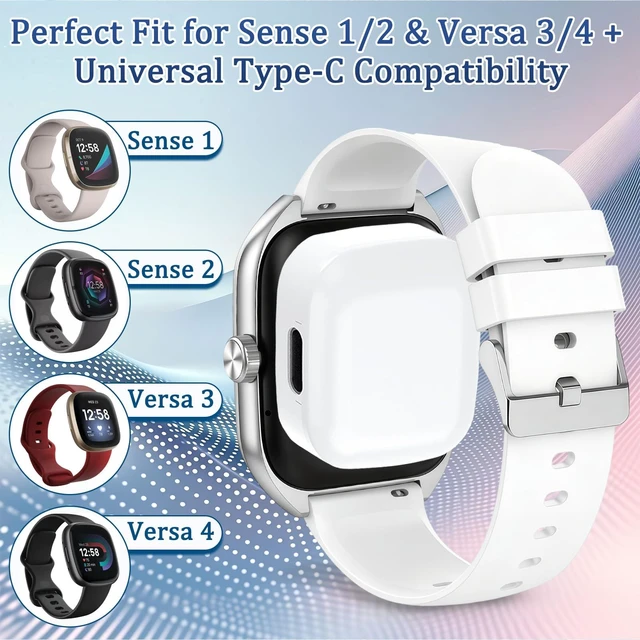 Alt view image 4 of 7 - USB-C Charger Adapter for Fitbit Versa 4/3 & Sense 2/1 USB-C Magnetic Smartwatch Charger Replacement Smartwatch Cables & Chargers
