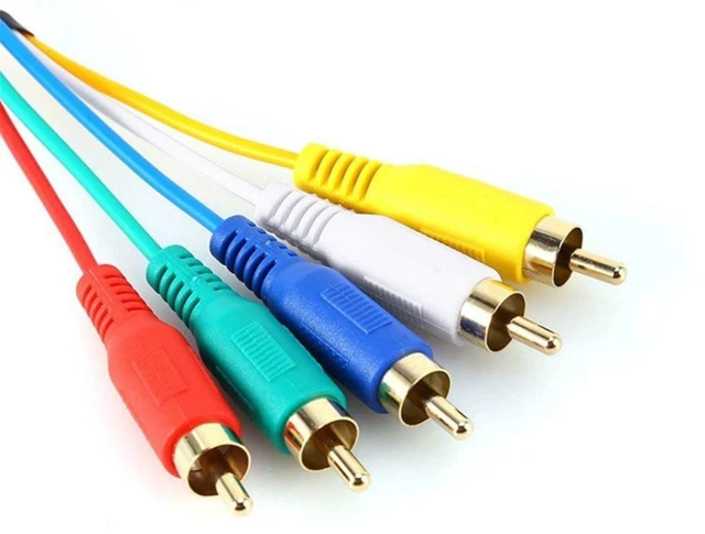 Alt view image 5 of 6 - ® 5 Ft 1.5M HDMI to RCA Cable, HDMI Type A Male to 5RCA Male Plug Video Audio Cale Converter Adapter Cable for HDTV Plasma TV DVD and Most LCD Projectors (Black,Nylon)