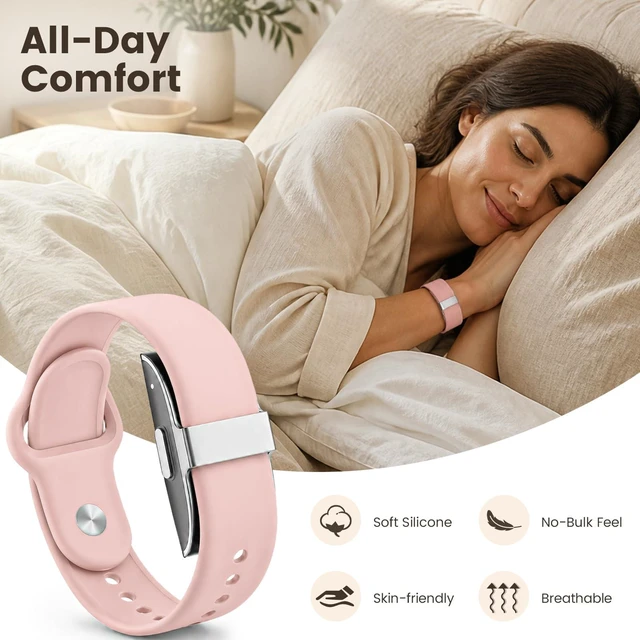 Alt view image 3 of 5 - 3 Pack Silicone Band Compatible with Hume Health Band, Adjustable Replacement Straps for Hume Band, Soft Sport Wristbands for Hume Health Tracker Women Men