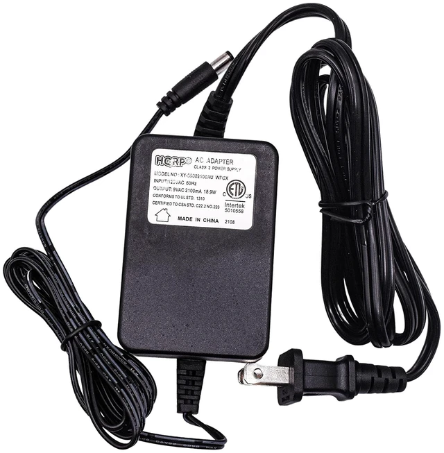 Main image of 9V AC Power Supply Adapter, 2.1A Output, 11.2 ft Cord Length, Compatible with Digitech GNX, J-Station, Rocktron & Johnson J-Station Guitar Processors