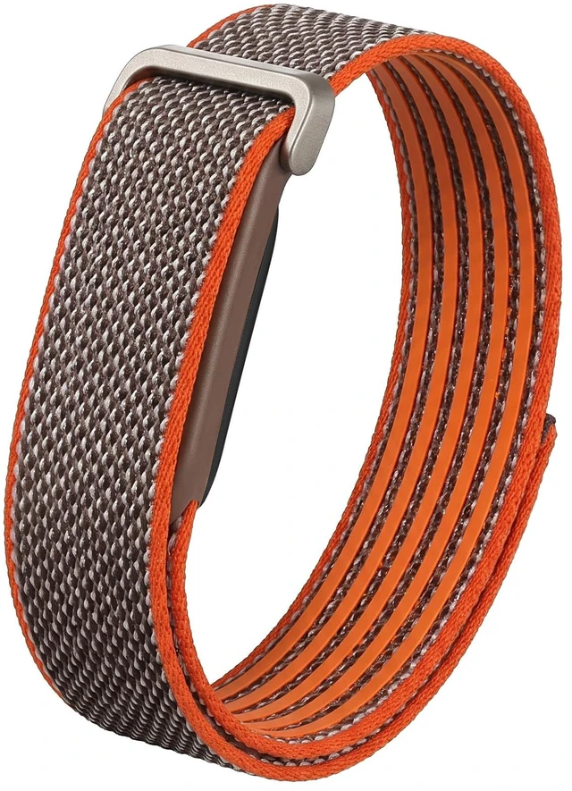 Main image of Breathable Nylon Band Compatible with Fitbit Air Fitness Tracker Performance Loop Band, Nylon Woven, Workout-Friendly, Comfortable Adjustable Replacement Band, for Men and Women, Orange