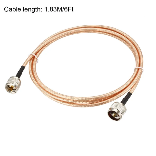 Alt view image 4 of 4 - UHF (PL259) Male to N-Type Male Antenna Cable RG400 Coax Cable 1.83Meter/6Ft