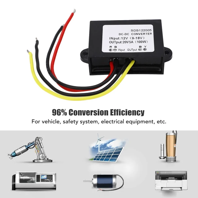 Alt view image 3 of 7 - DC Boost Module 12V to 20V 5A Voltage Regulator Step Up Converter Power Supply IP67 Transformer Plastic Housing