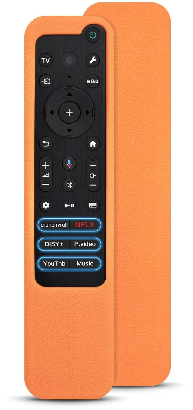 Main image of Silicone Cover for Sony RMF-TX811U/TX820U Remote with Lanyard, Orange Textured silicone grip & lanyard protect your remote and make it easy to identify during daily use