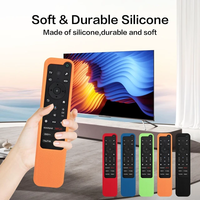 Alt view image 5 of 7 - Silicone Cover for Sony RMF-TX811U/TX820U Remote with Lanyard, Orange Textured silicone grip & lanyard protect your remote and make it easy to identify during daily use