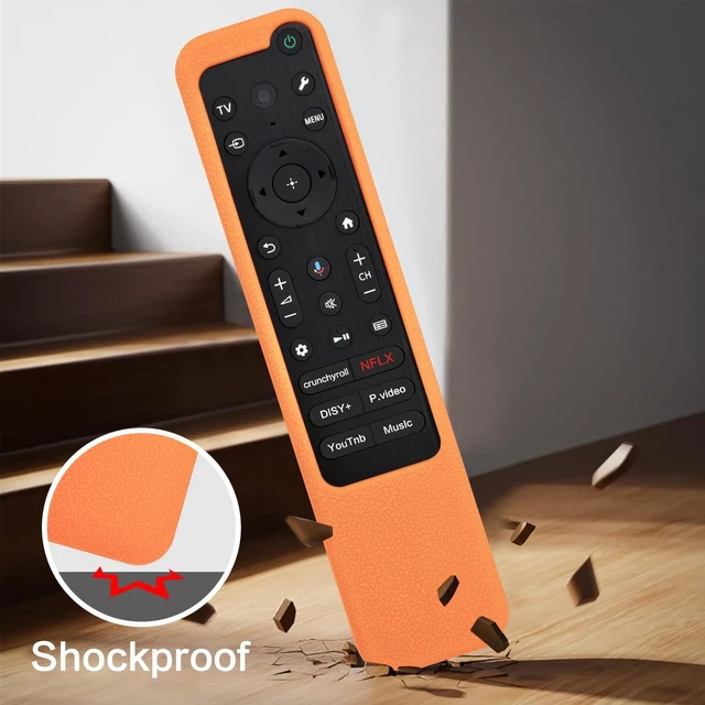 Alt view image 6 of 7 - Silicone Cover for Sony RMF-TX811U/TX820U Remote with Lanyard, Orange Textured silicone grip & lanyard protect your remote and make it easy to identify during daily use