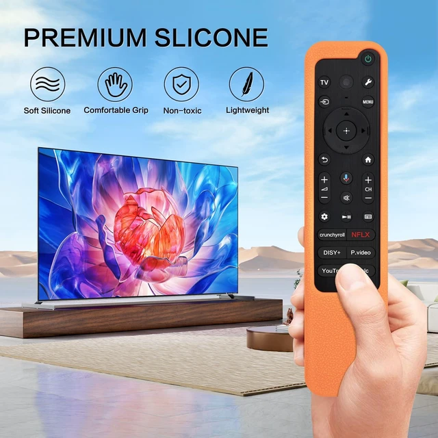 Alt view image 7 of 7 - Silicone Cover for Sony RMF-TX811U/TX820U Remote with Lanyard, Orange Textured silicone grip & lanyard protect your remote and make it easy to identify during daily use