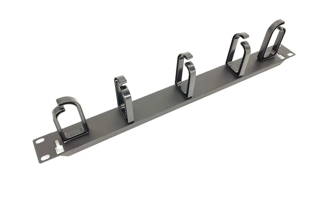 Alt view image 7 of 7 - 5 Pack 1U 19 Server Rack Cable Management Panel w/D-Ring Hooks - 1U Horizontal or Vertical Wire and Cord Manager Made in Taiwan