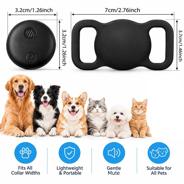 Alt view image 4 of 7 - Pet GPS Tracker, Dog Cat Collar Locator, Anti-Lost Tag for Keys Luggage Lightweight anti-lost tracker, real-time location, loud alert. iOS & Android, family sharing for pets, keys & luggage