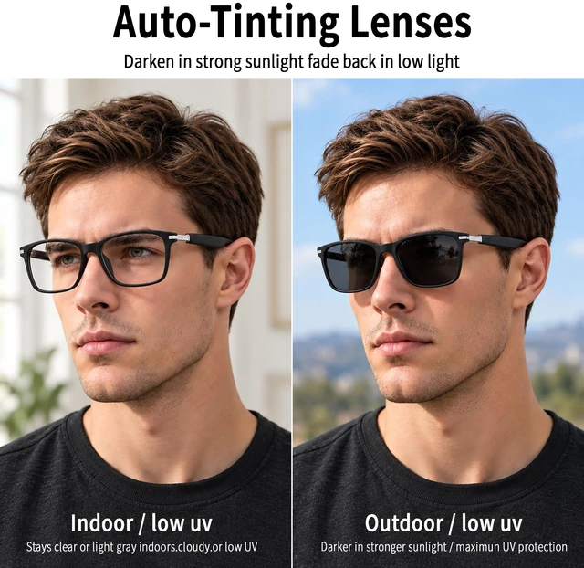 Alt view image 6 of 7 - Smart Audio Glasses,Bluetooth Glasses for Men Women,Photochromic Sunglasses Speakers,Play Music,Headphones,Voice Control,Sports,Transition Lenses,Color Changing,for iphone Google Sumsung(Silver/Black)