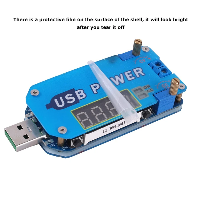 Alt view image 4 of 7 - 15W DC-DC Buck Boost Voltage Converter, 5V to 3.3V 9V 12V 24V 30V CVCC Step Up/Down Module Adjustable USB Power Supply Module with Shell