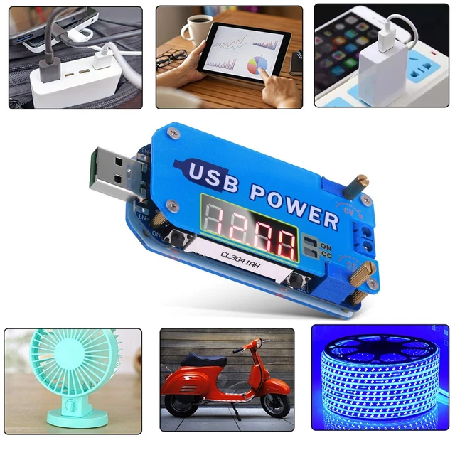 Alt view image 5 of 7 - 15W DC-DC Buck Boost Voltage Converter, 5V to 3.3V 9V 12V 24V 30V CVCC Step Up/Down Module Adjustable USB Power Supply Module with Shell